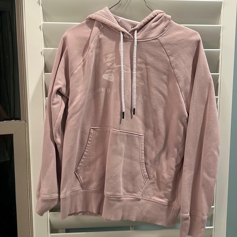 Under armour fleece big logo hoodie cold gear